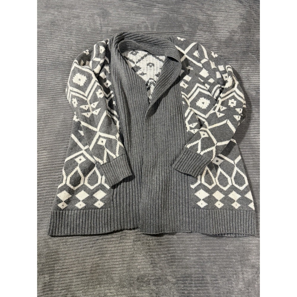 Old Navy Heavyweight open cardigan sweater-Aztec-boho-Tribal-large